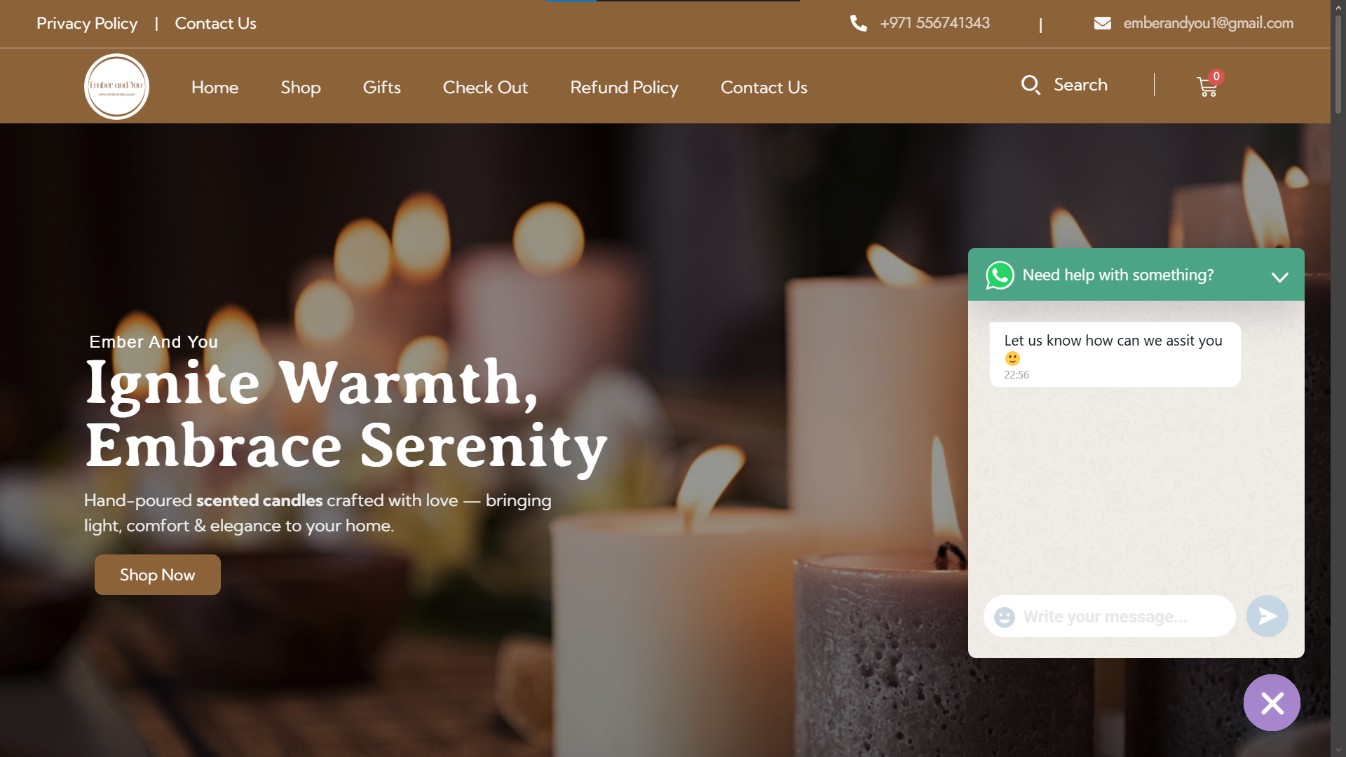 Ember And You - E-Commerce Store